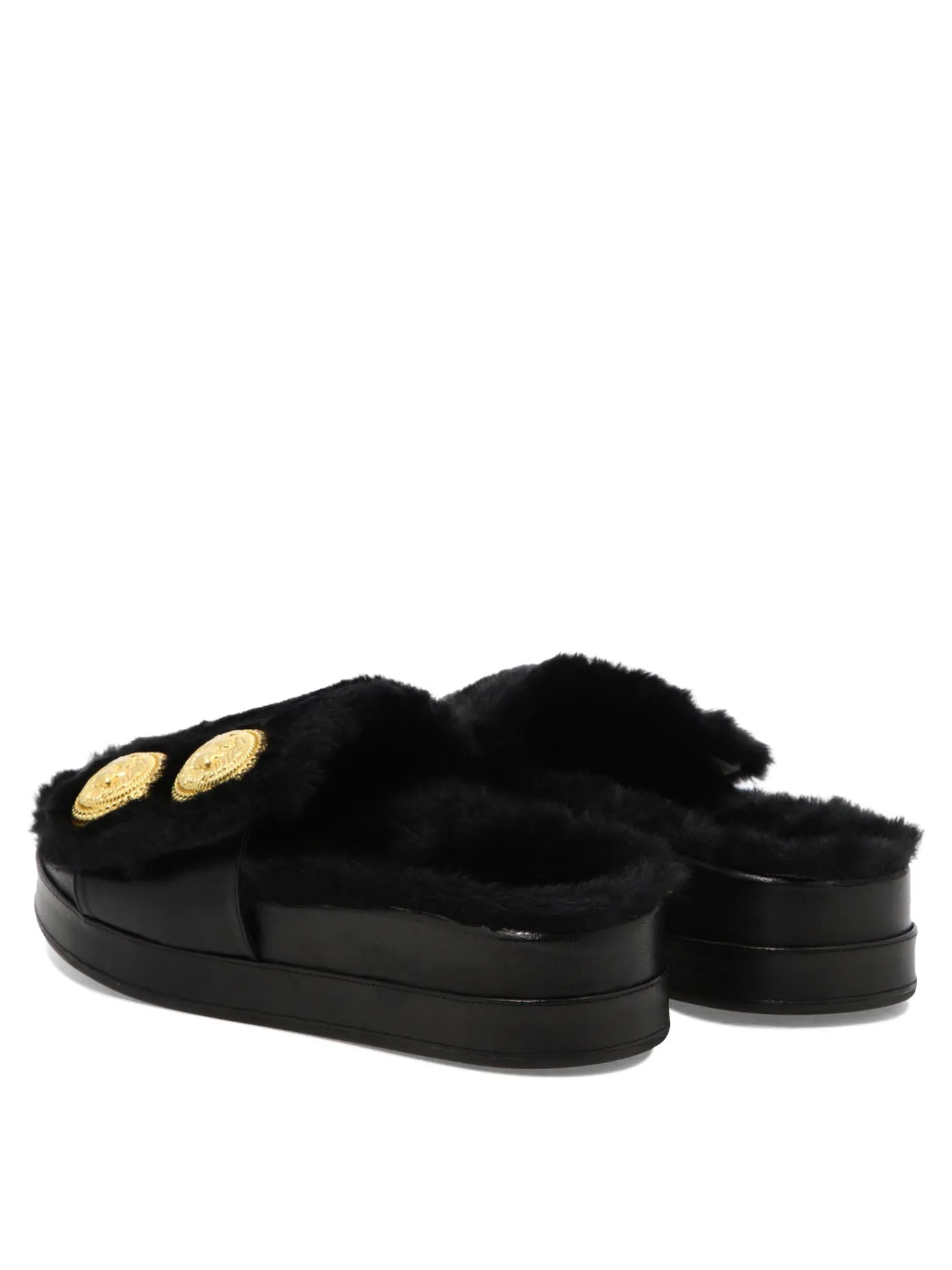 "FAUX FUR TAM" SANDALS