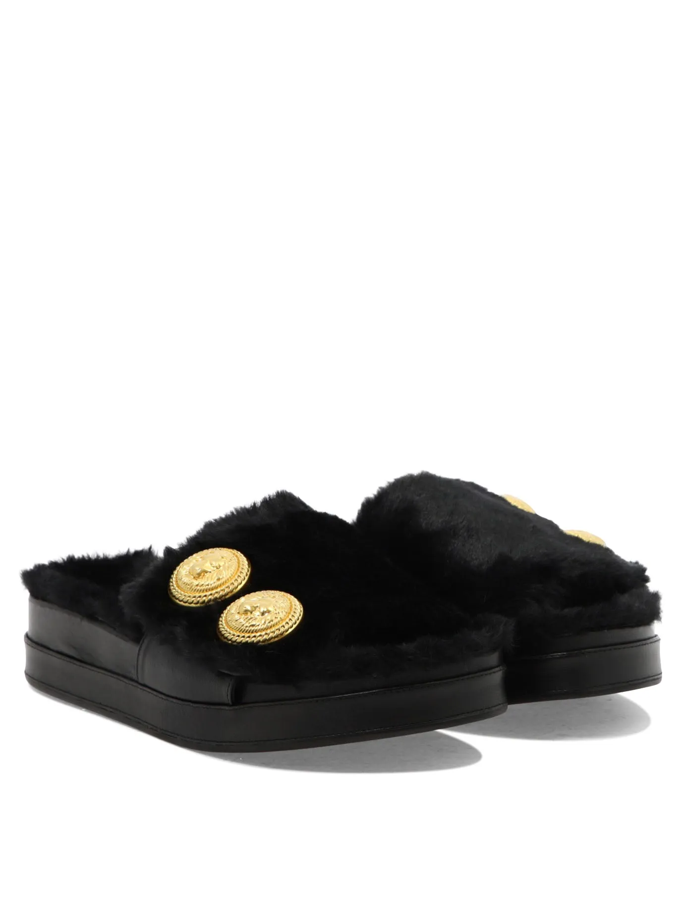"FAUX FUR TAM" SANDALS