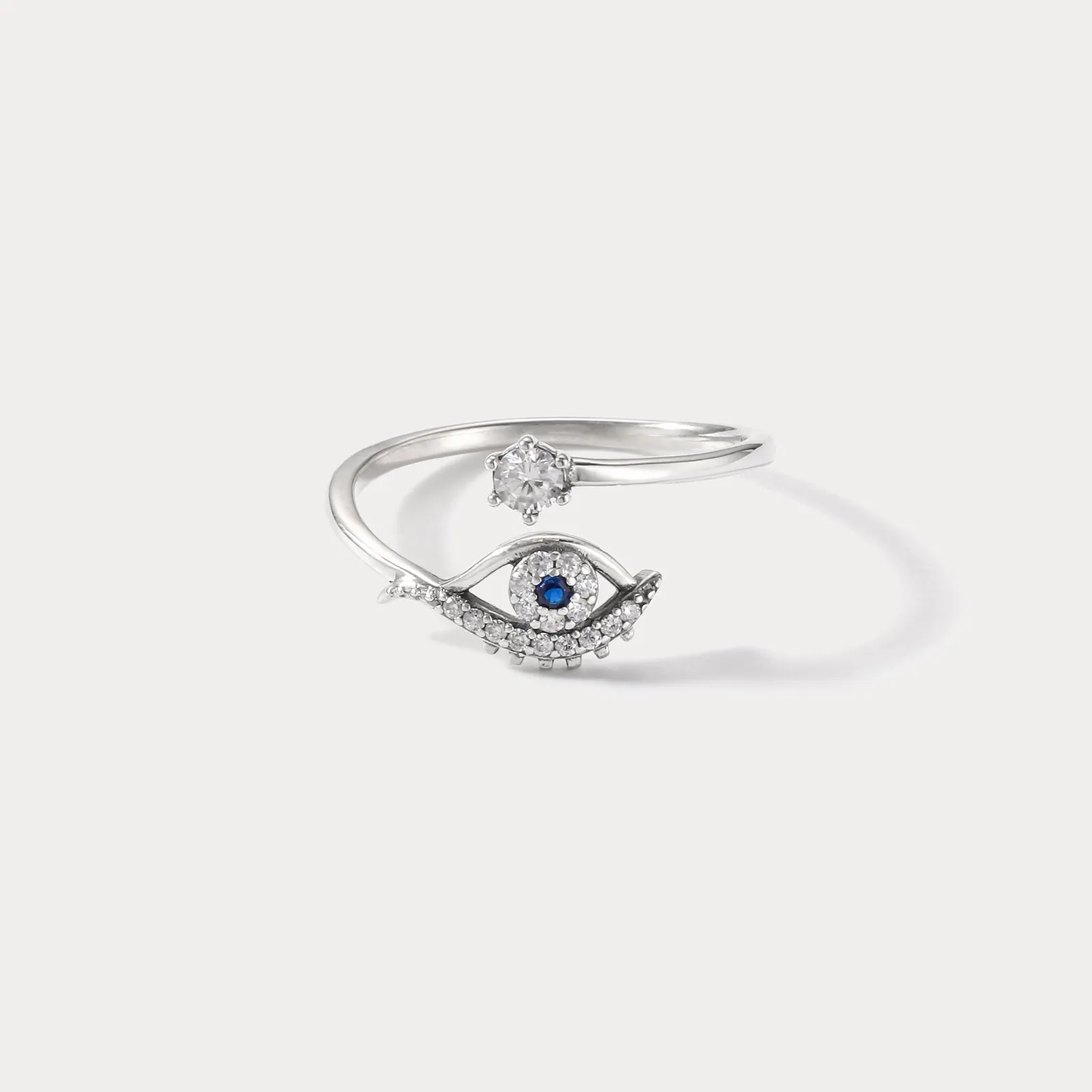 Silver Evil Eye Ring