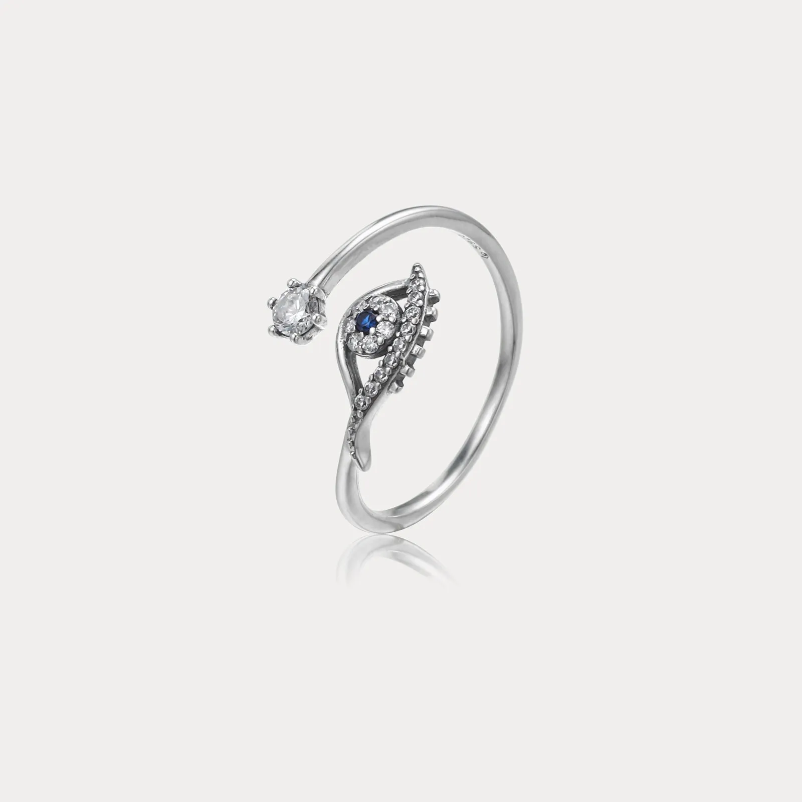 Silver Evil Eye Ring