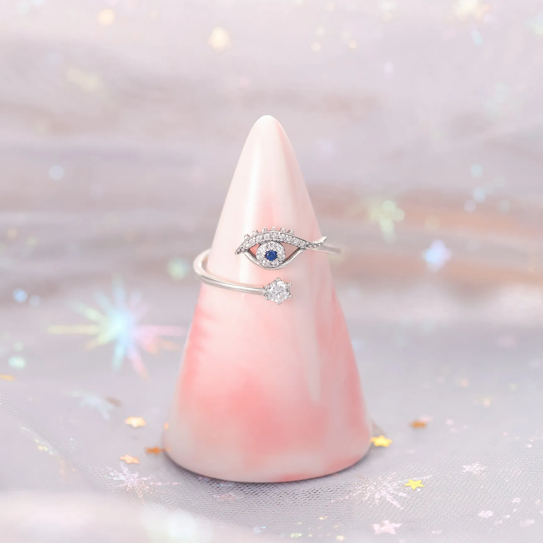 Silver Evil Eye Ring