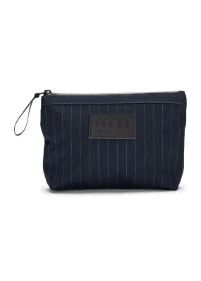 Small Pouch - Navy Pinstripe