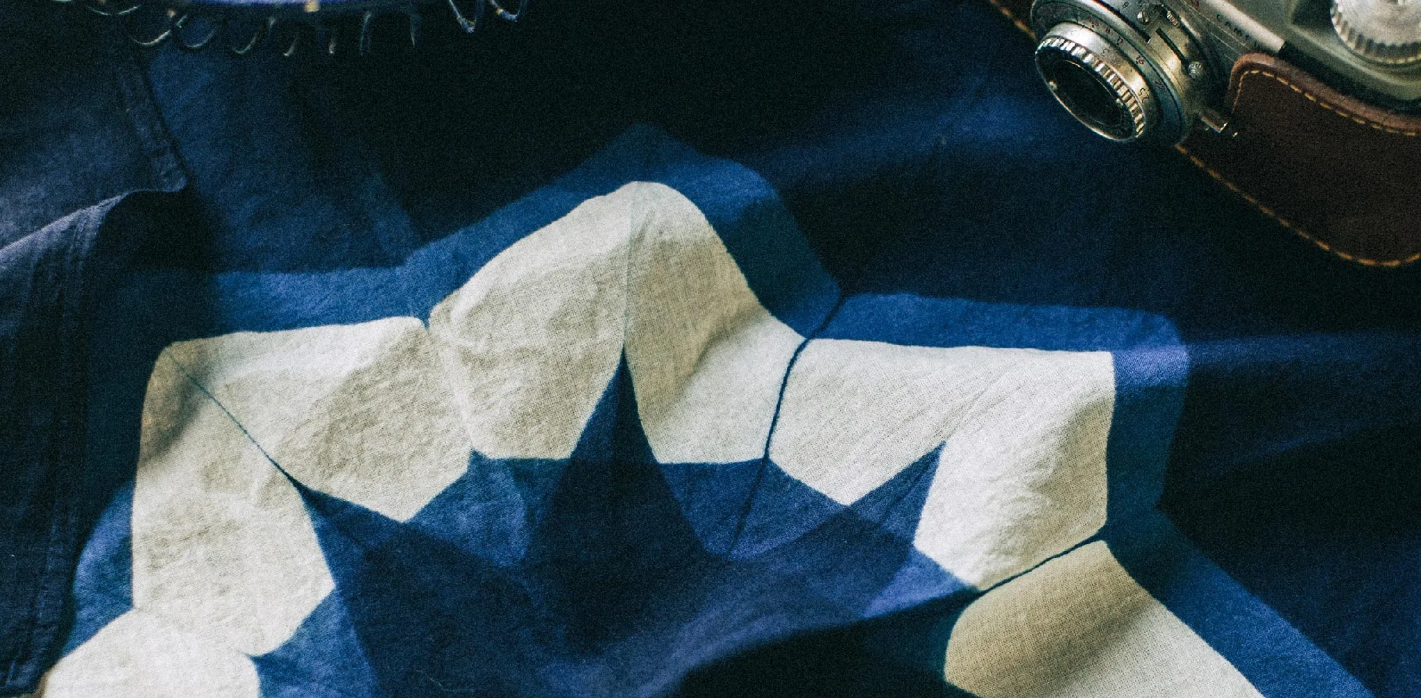 The Bandana in Natural Indigo Geo