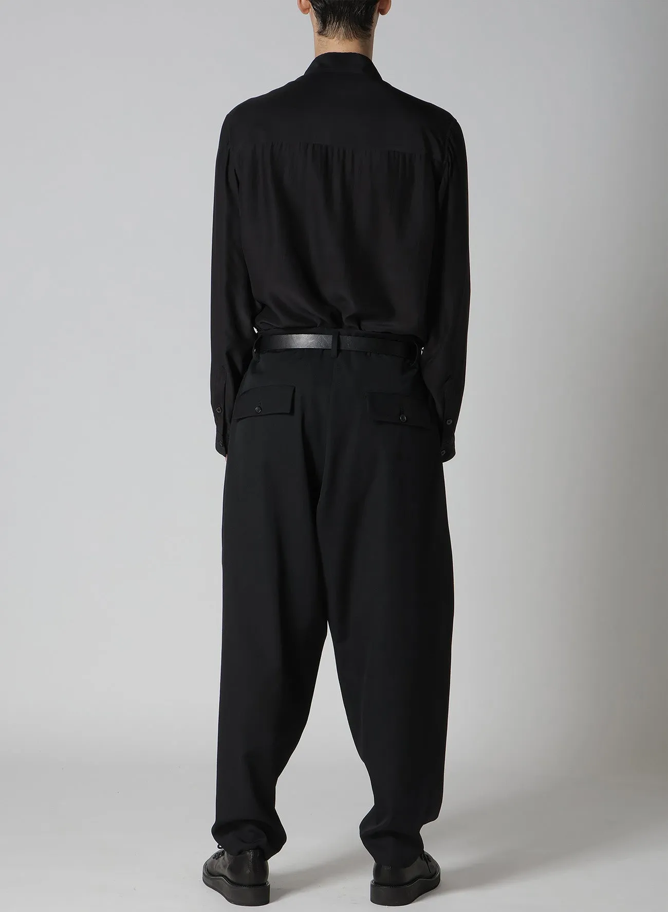 WOOL GABARDINE 8TUCKS PANTS